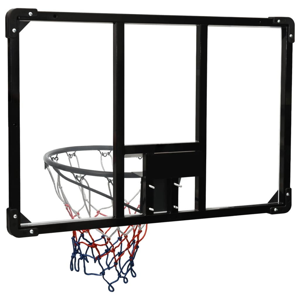 vidaXL Panneau de basket-ball Transparent 90x60x2,5 cm Polycarbonate