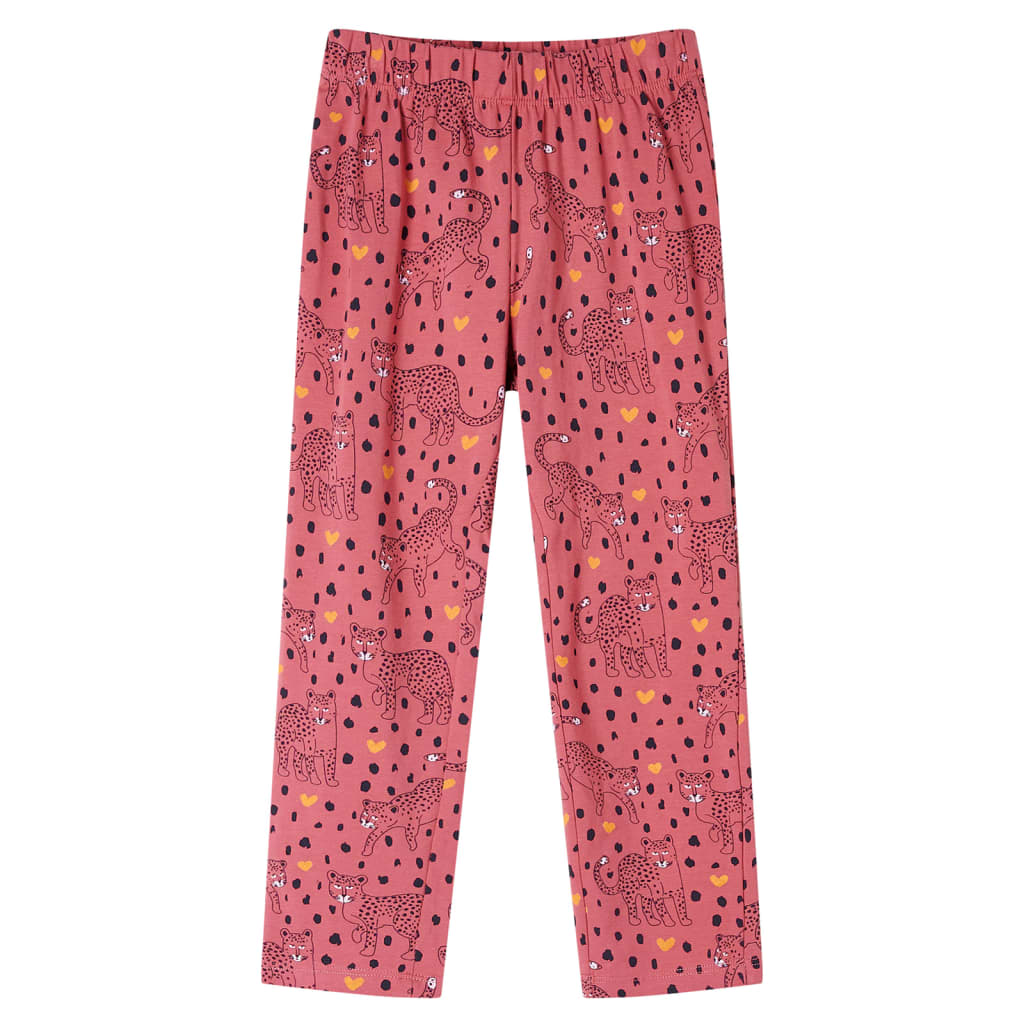 Pyjamas enfants à manches longues rose ancien 92