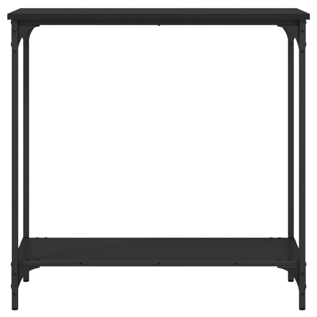 vidaXL Table console noir 75x30,5x75 cm bois d'ingénierie