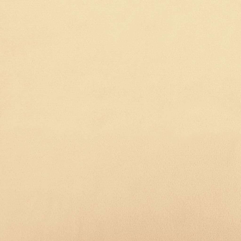 vidaXL Chaise à bascule avec repose-pied Blanc crème Velours