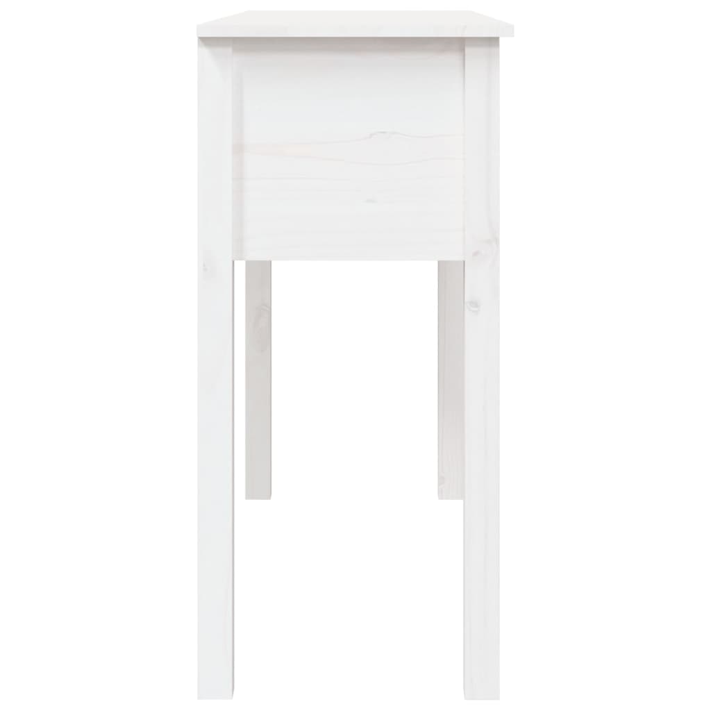 vidaXL Table console Blanc 100x35x75 cm Bois massif de pin