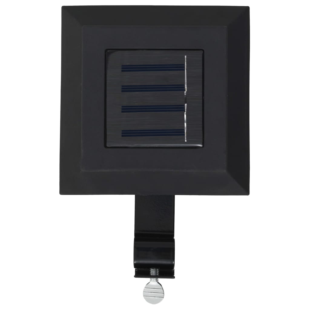 vidaXL Lampe solaire à LED carrée d'extérieur 6 pcs 12 cm Noir