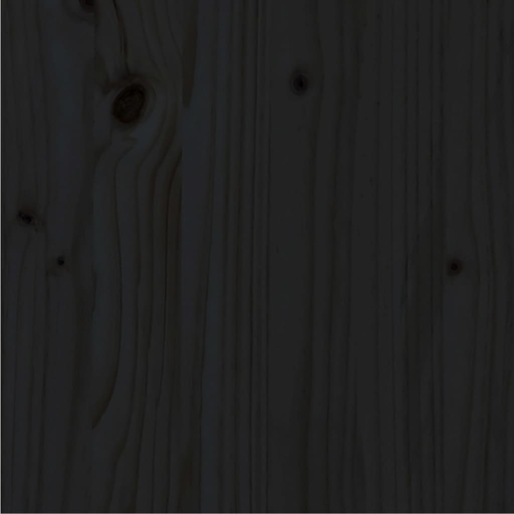 vidaXL Cadre de lit Noir Bois de pin massif 160x200 cm