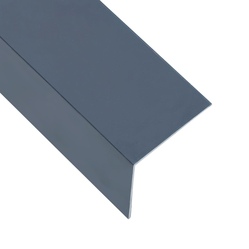 vidaXL Feuilles d'angle 90° en L 5 pcs Aluminium Anthracite 60x40 mm