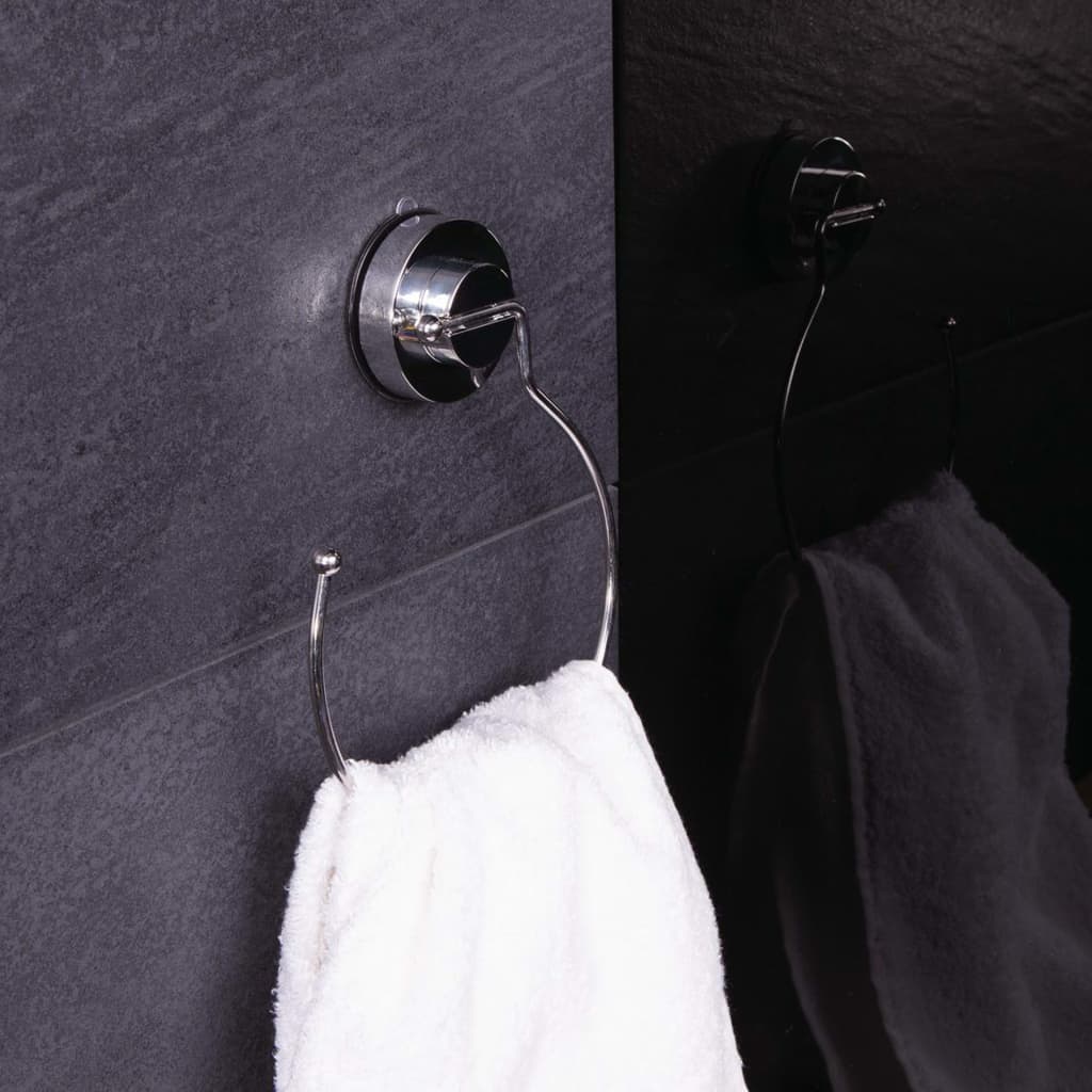 RIDDER Anneau porte-serviettes à ventouse 3,3x15x20,3 cm Chrome