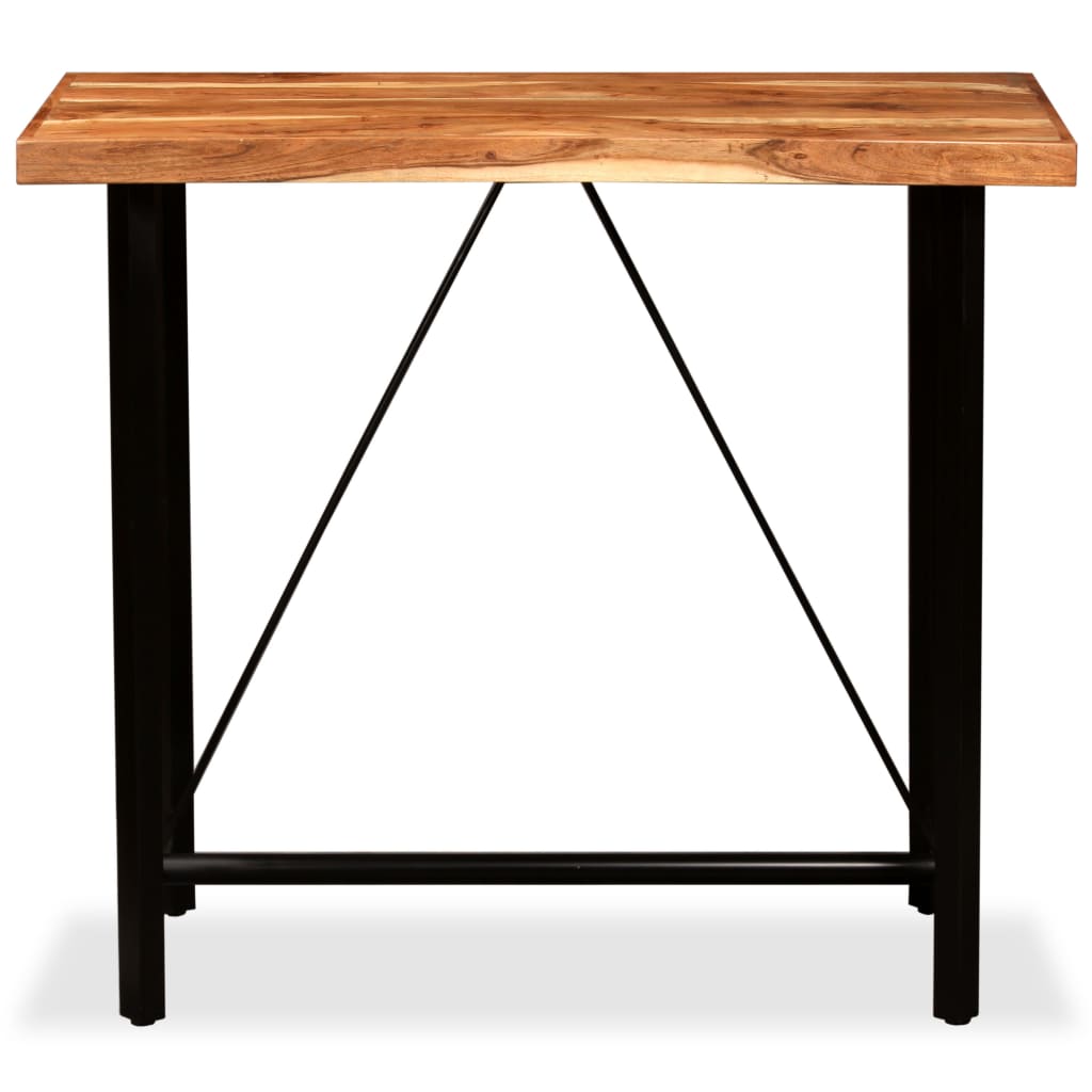 vidaXL Table de bar Bois massif d'acacia 120x60x107 cm