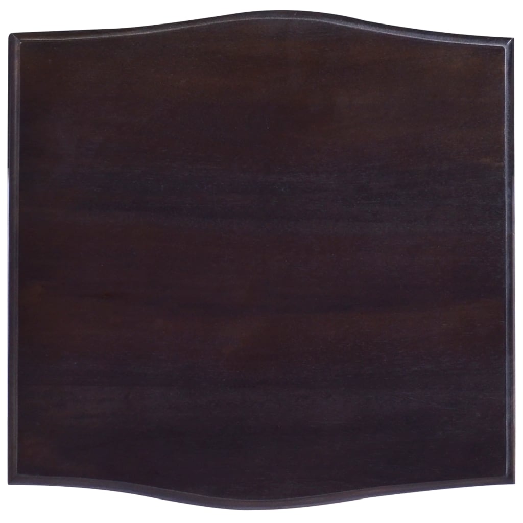 vidaXL Table de chevet Noir clair 40x40x45 cm Bois massif d'acajou