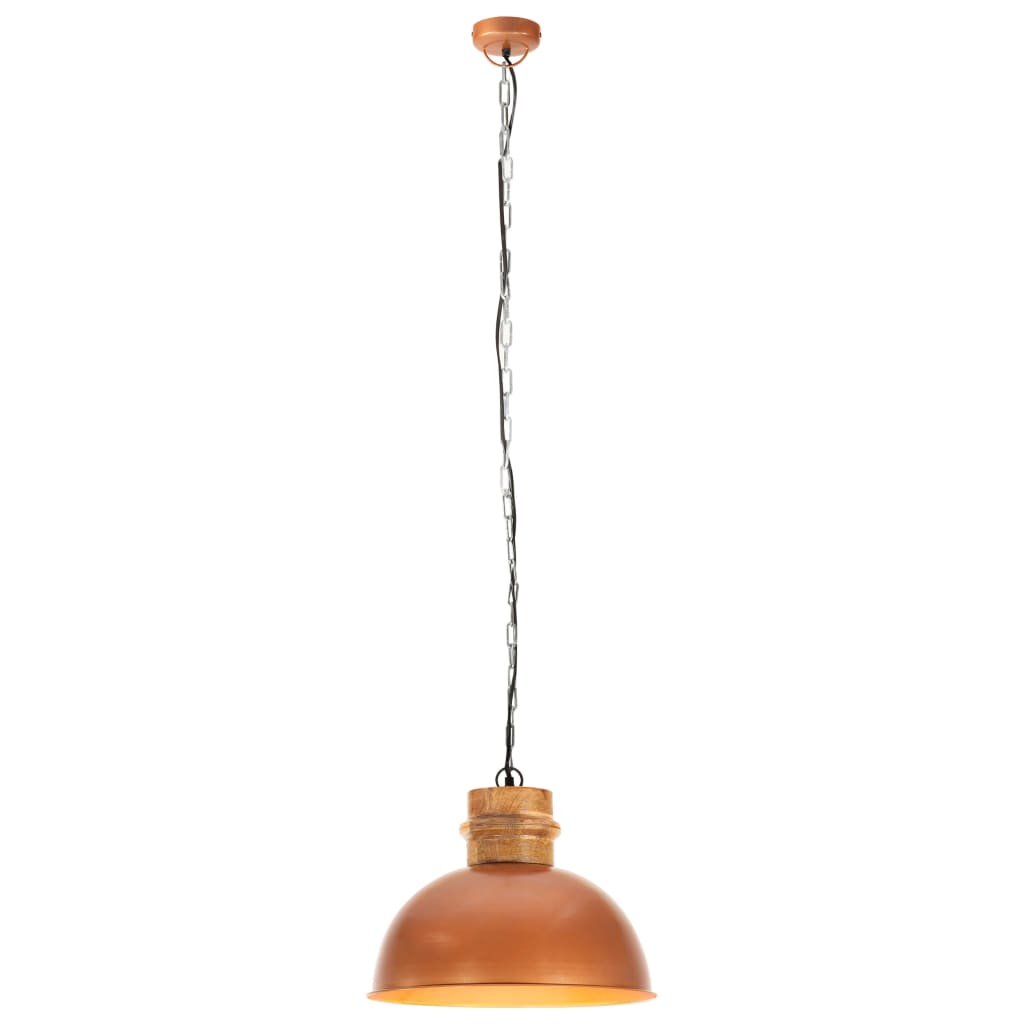vidaXL Lampe suspendue industrielle Cuivre Rond 42 cm E27 Manguier