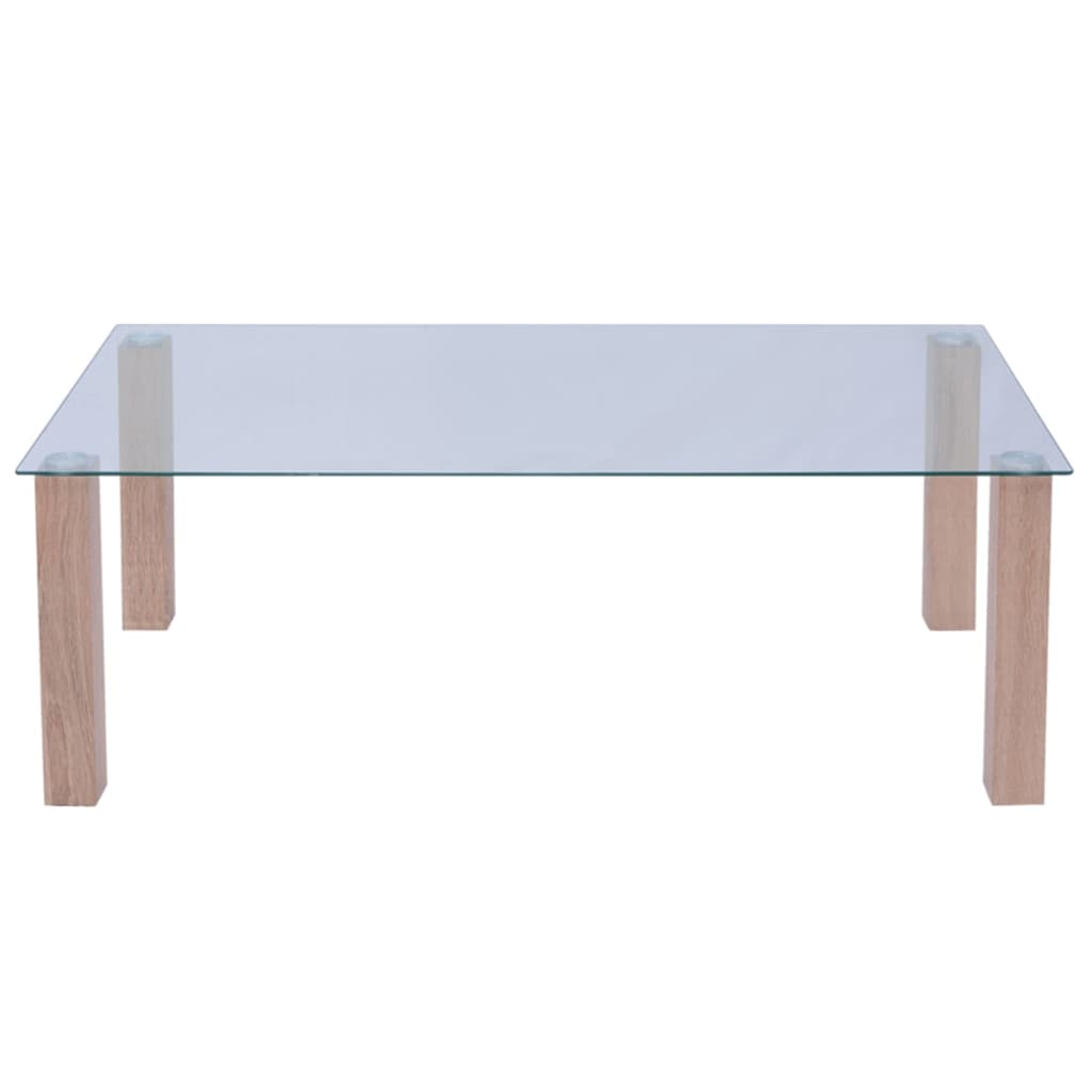 vidaXL Table basse en verre 120 x 60 x 43 cm