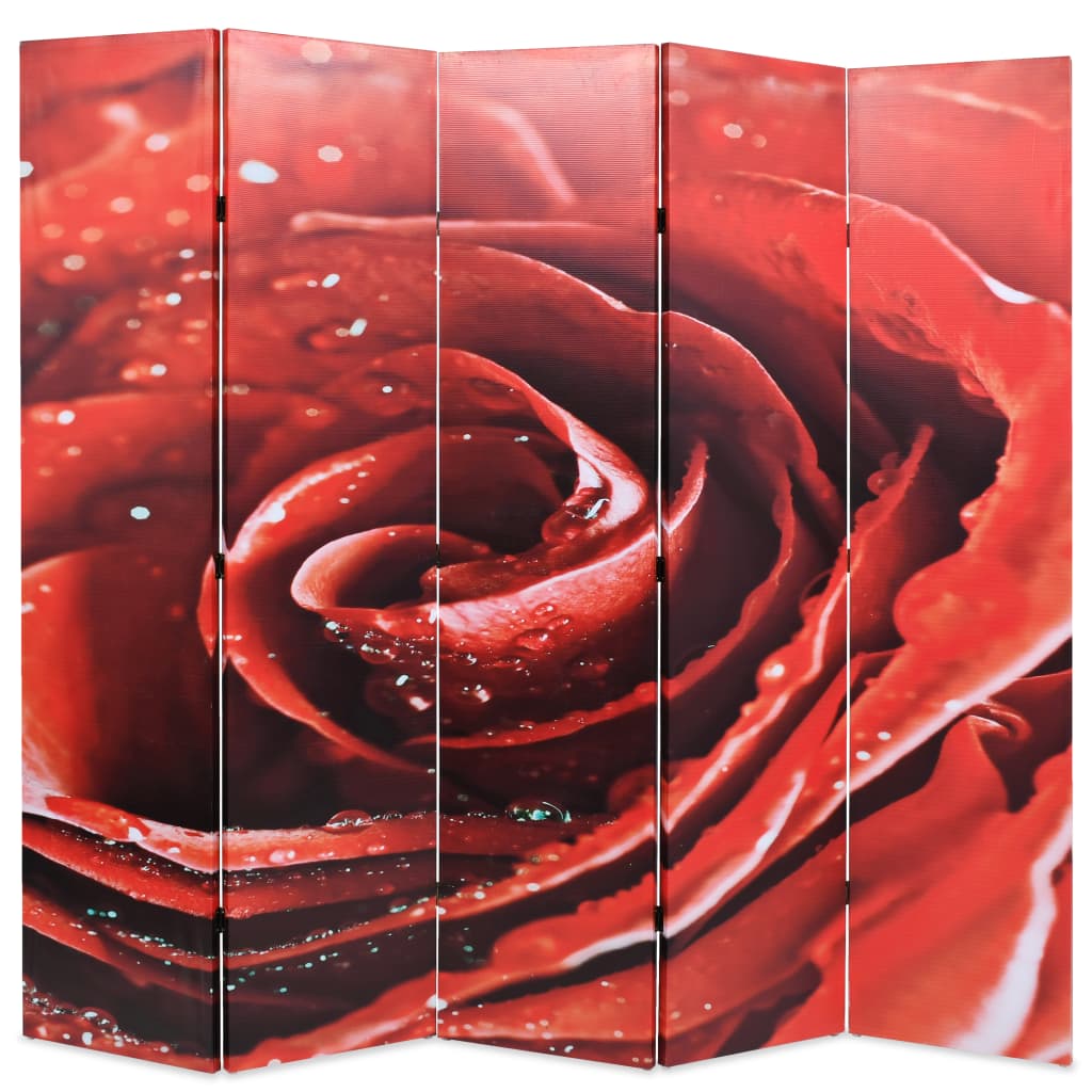 vidaXL Cloison de séparation pliable 200 x 170 cm Rouge rose