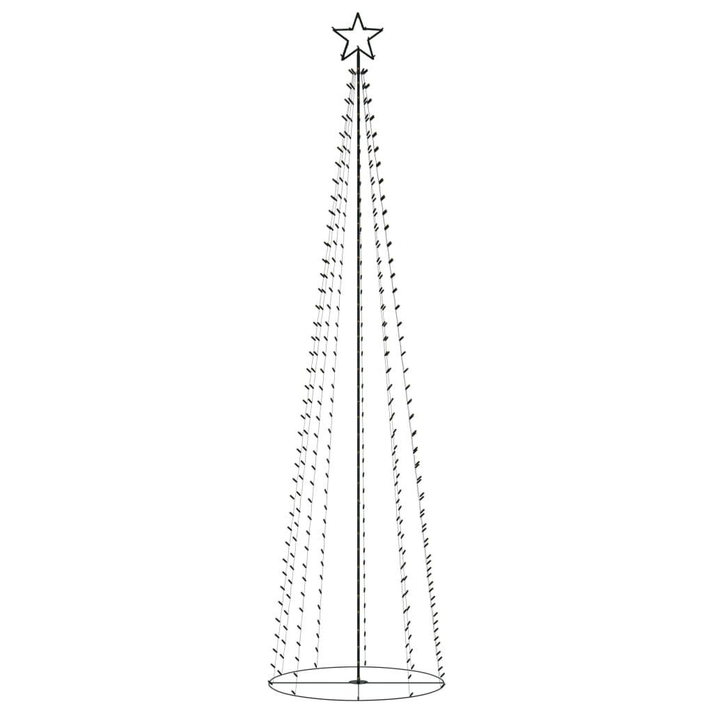vidaXL Arbre de Noël cône 400 LED blanc chaud décoration 100x360 cm