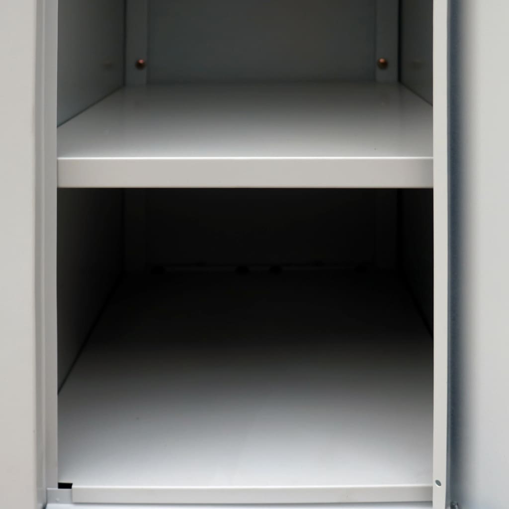vidaXL Armoire à casiers avec 6 compartiments Acier 90x45x180 cm Gris