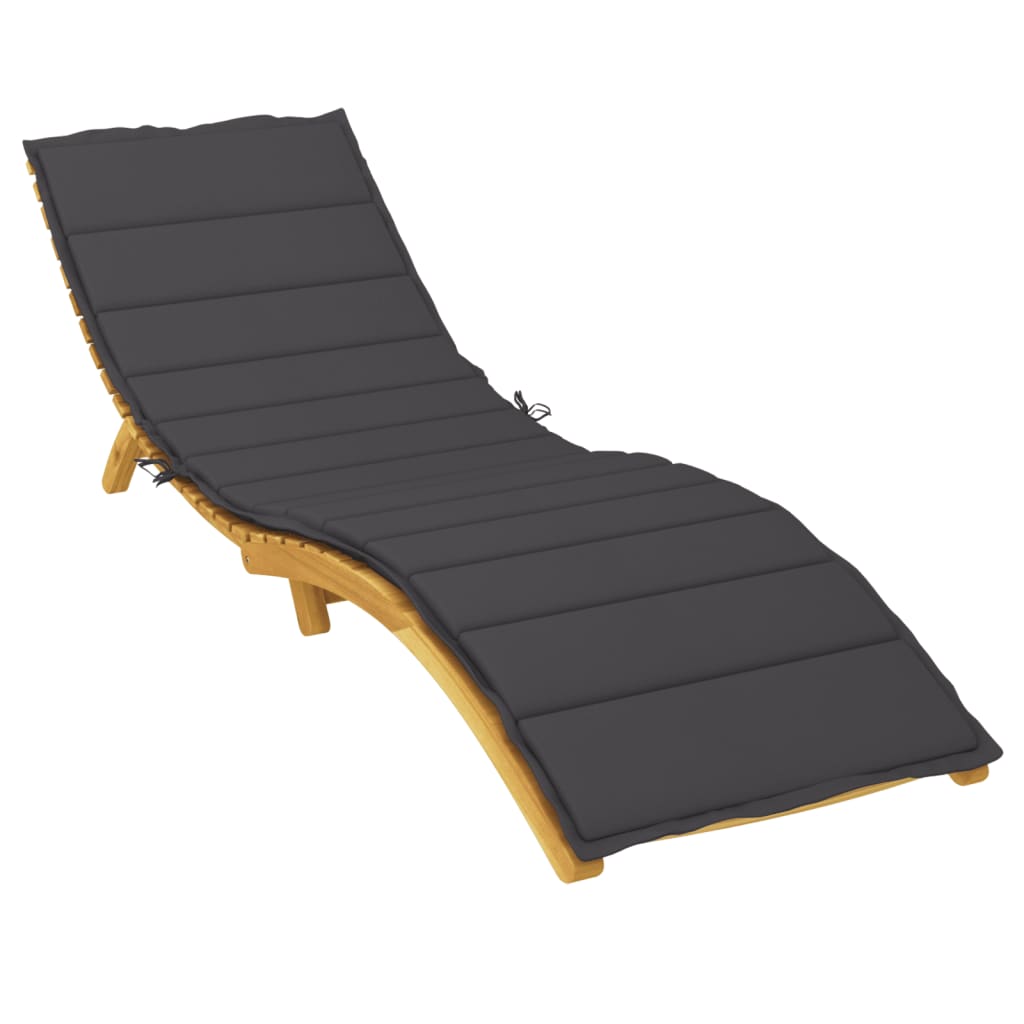 vidaXL Coussin de chaise longue noir 200x70x3 cm tissu oxford