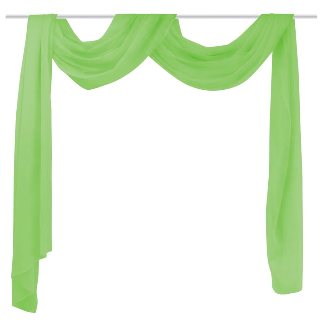 Voilage drapé vert 140 x 600 cm