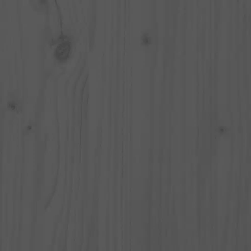 vidaXL Cadre de lit Gris Bois de pin massif 90x190 cm Simple