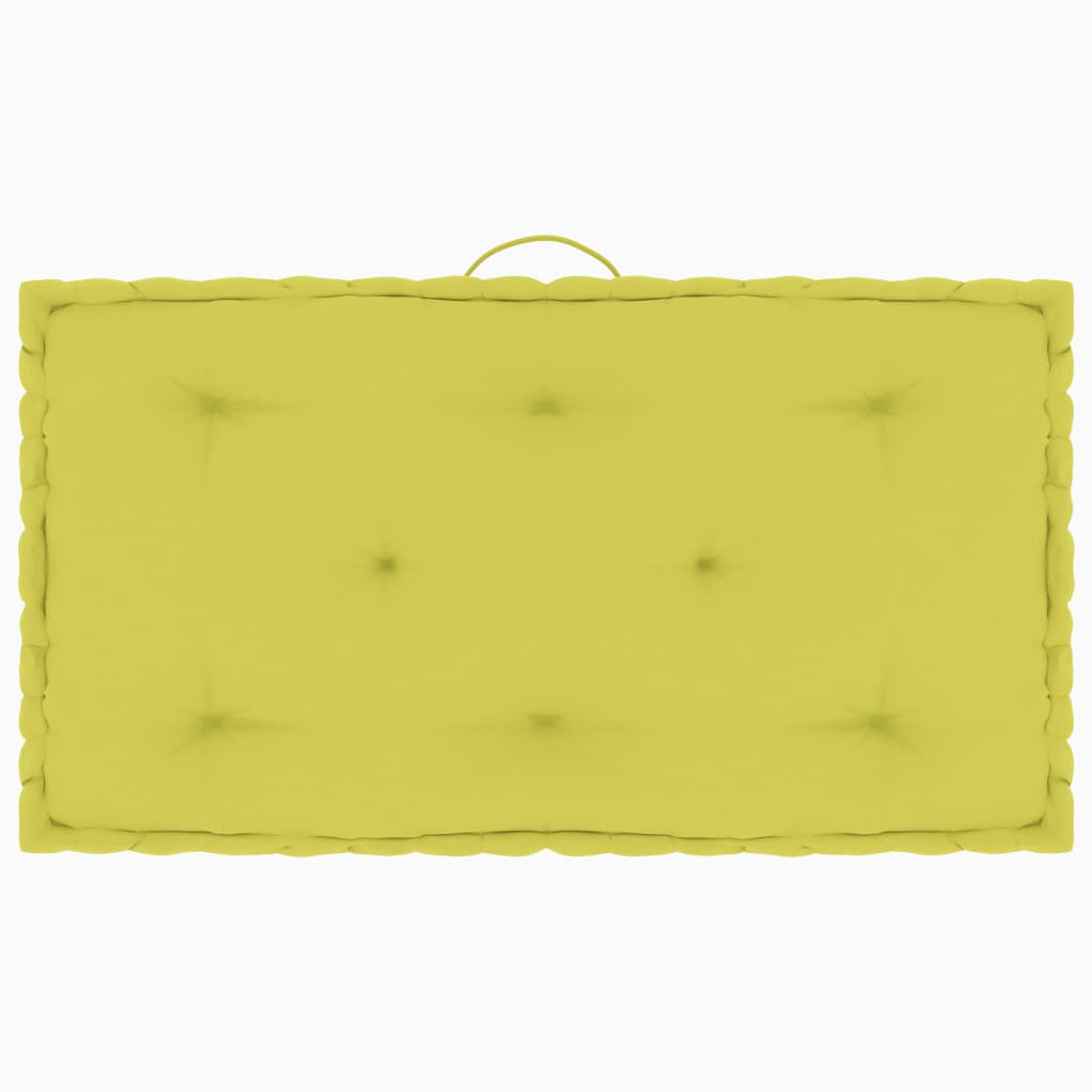 vidaXL Coussins de plancher de palette 3 pcs Vert pomme Coton