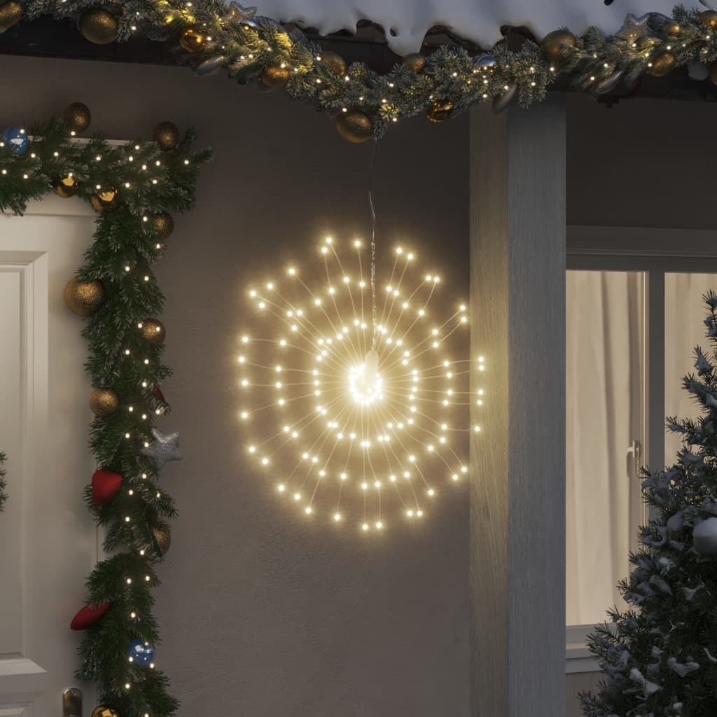 vidaXL Étoile rayonnante de Noël 140 LED 8 pcs blanc chaud 17 cm