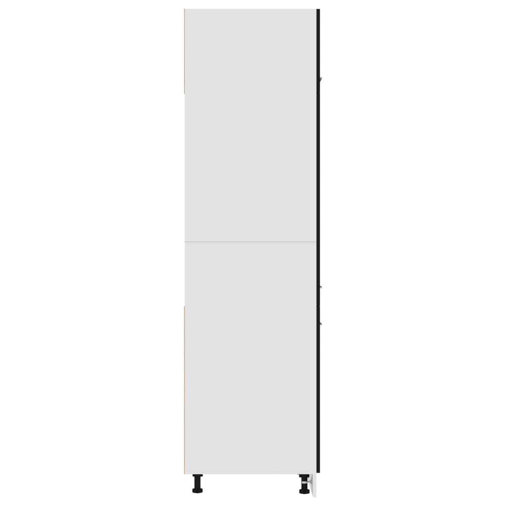 vidaXL Armoire réfrigérateur Noir 60x57x207 cm Bois d'ingénierie