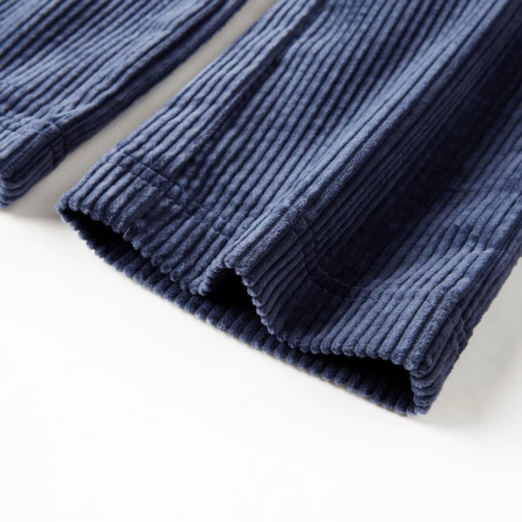 Pantalons pour enfants velours côtelé bleu marine 92