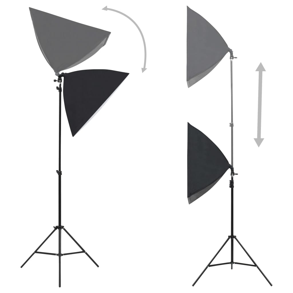 vidaXL Kit de studio avec toile de fond, boîte à lumière et parapluie