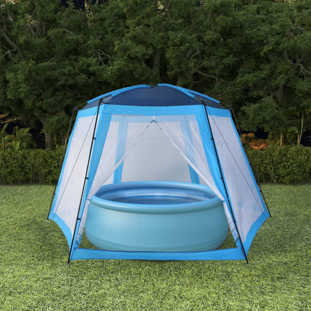 vidaXL Tente de piscine Tissu 500x433x250 cm Bleu