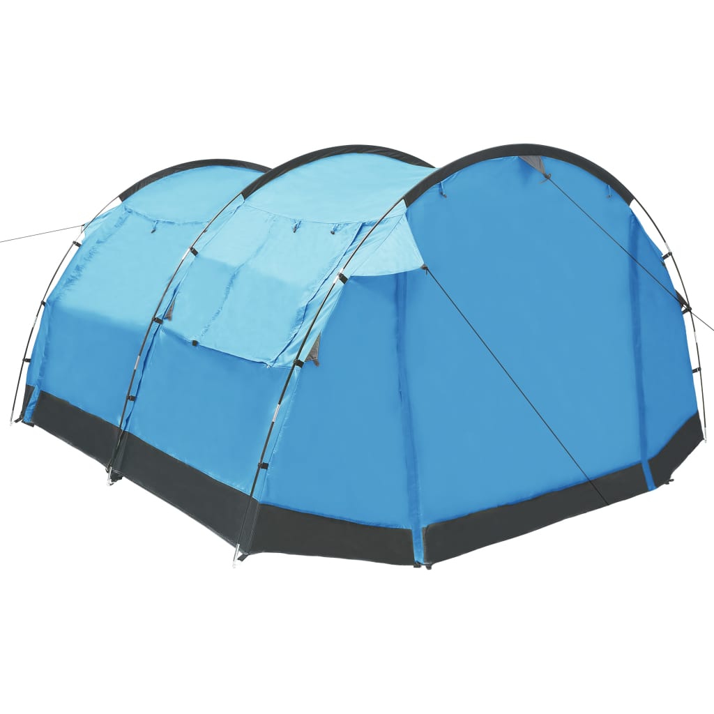 vidaXL Tente de camping tunnel 4 personnes Bleu