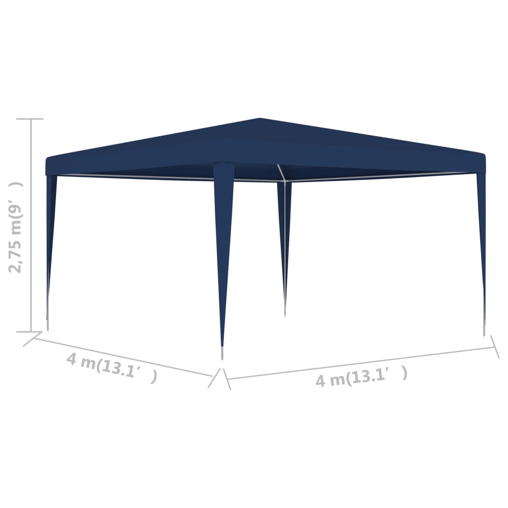 vidaXL Tente de réception 4x4 m bleu
