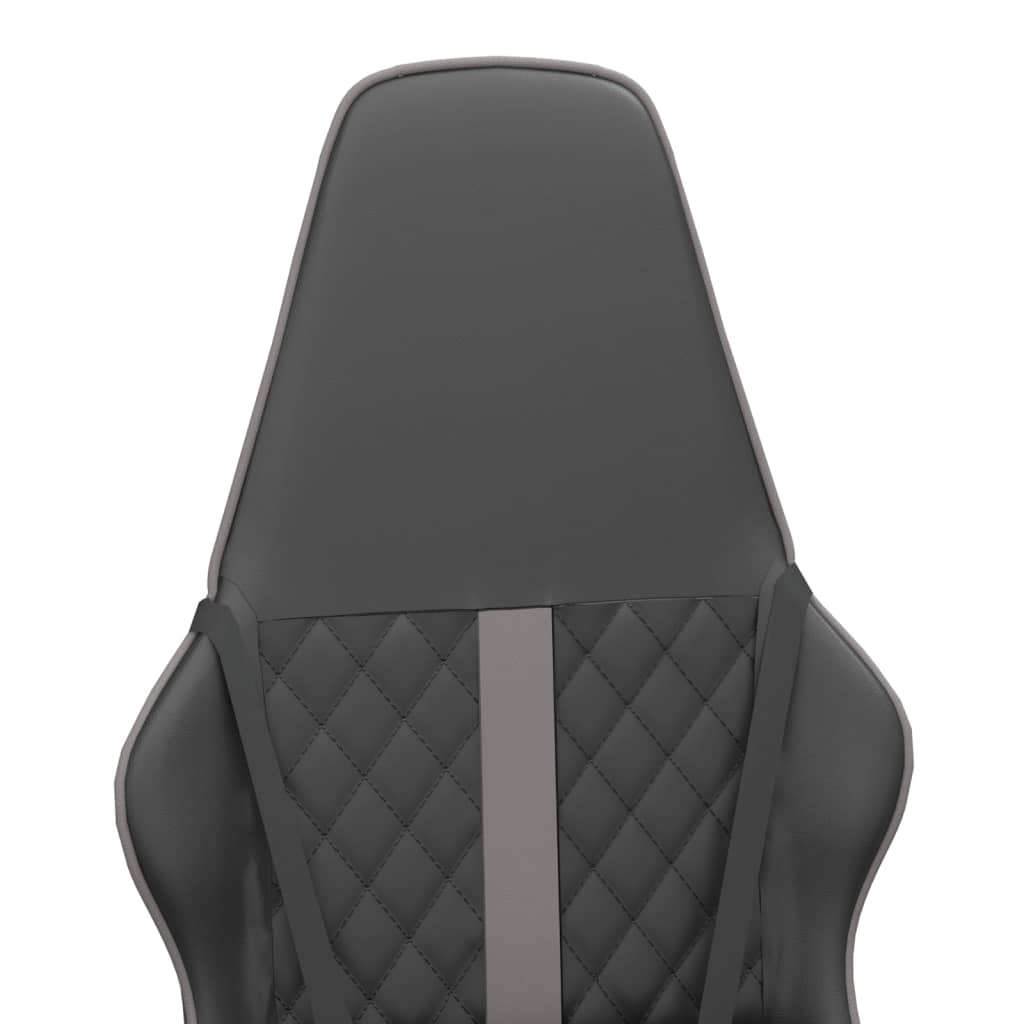vidaXL Chaise de jeu Noir et gris Similicuir