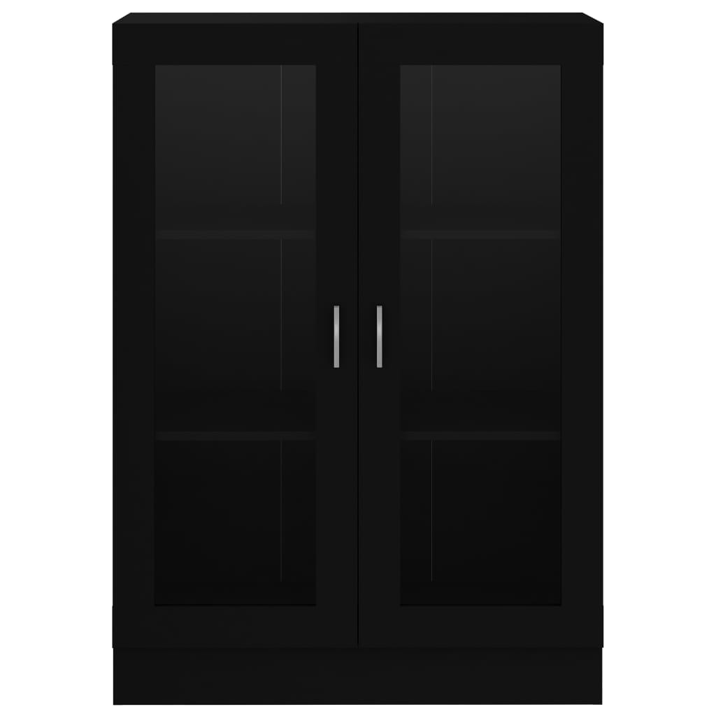 vidaXL Armoire à vitrine Noir 82,5x30,5x115 cm Bois d'ingénierie