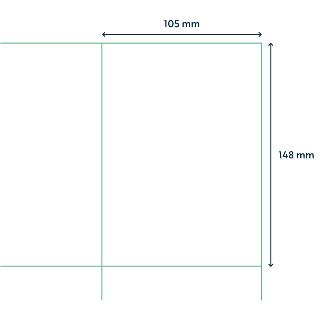 Rillprint Papier autocollant imprimante - 200 étiquettes - 210 x 148 mm - 2  étiquettes par feuille A4