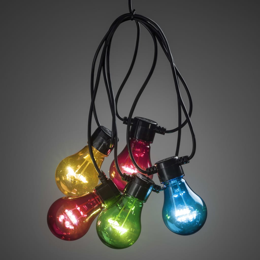 KONSTSMIDE Guirlande lumineuse à 5 ampoules transparentes Multicolore