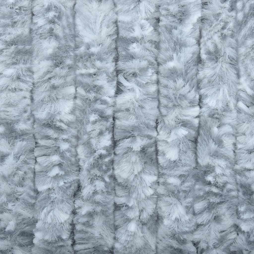 vidaXL Moustiquaire Blanc et gris 90x220 cm Chenille