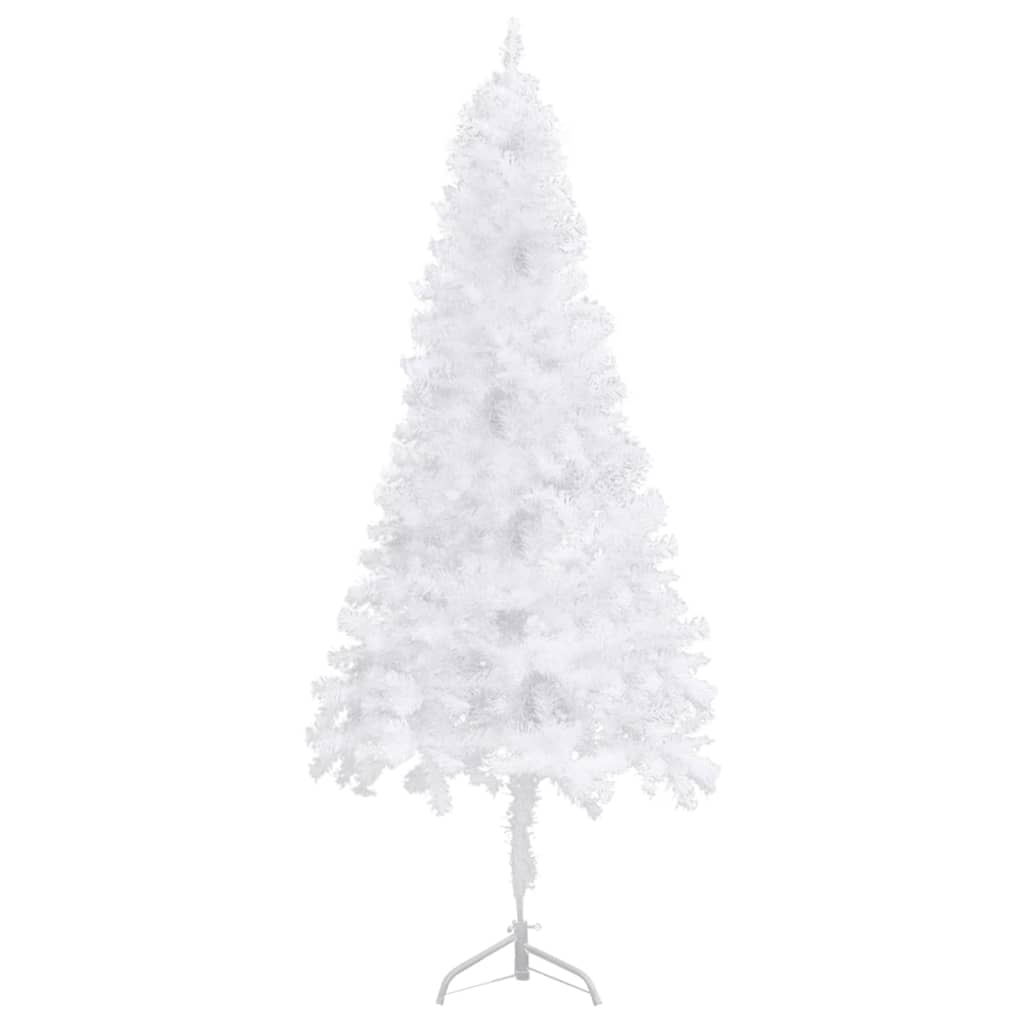 vidaXL Arbre de Noël artificiel d'angle pré-éclairé blanc 180 cm PVC