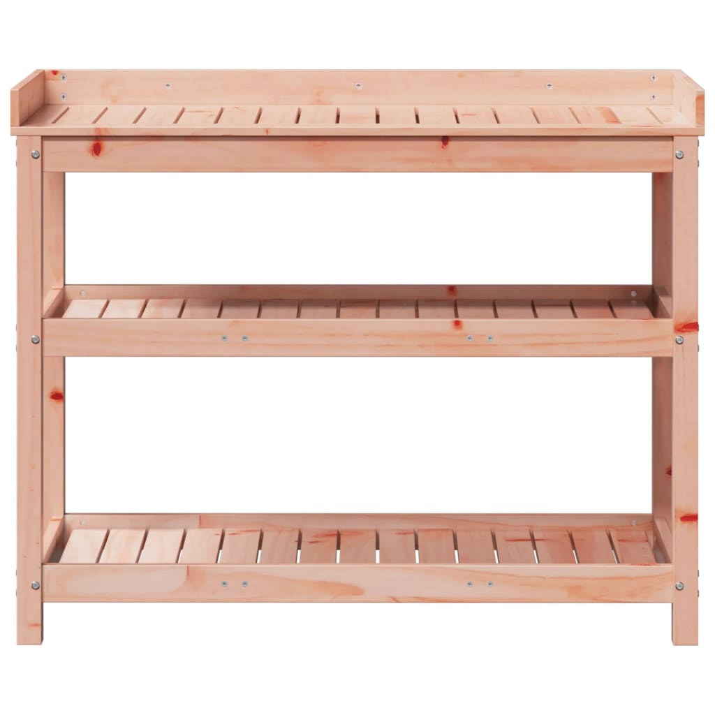 vidaXL Table de rempotage avec étagères bois massif de douglas