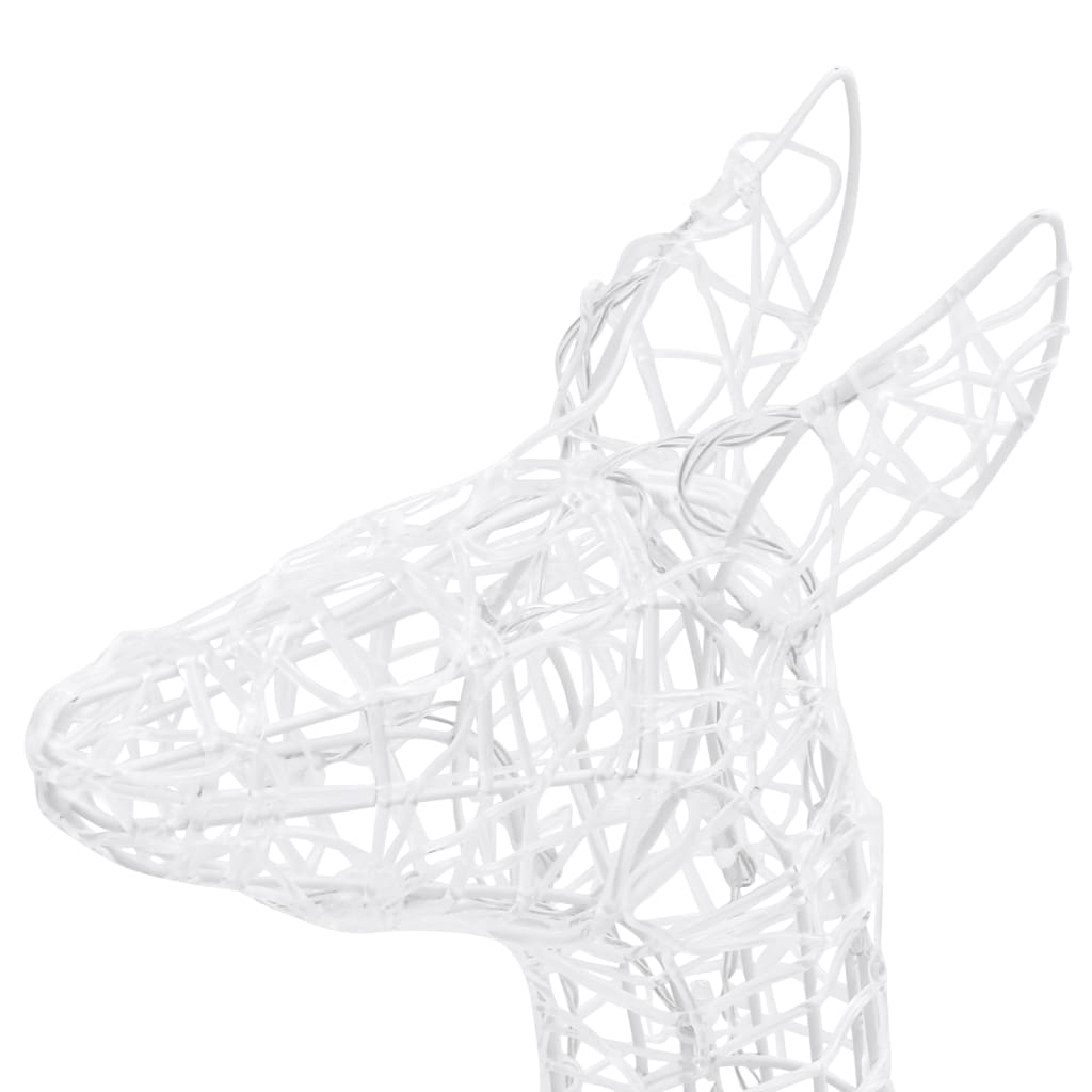 vidaXL Famille de rennes de décoration Acrylique 160 LED blanc froid