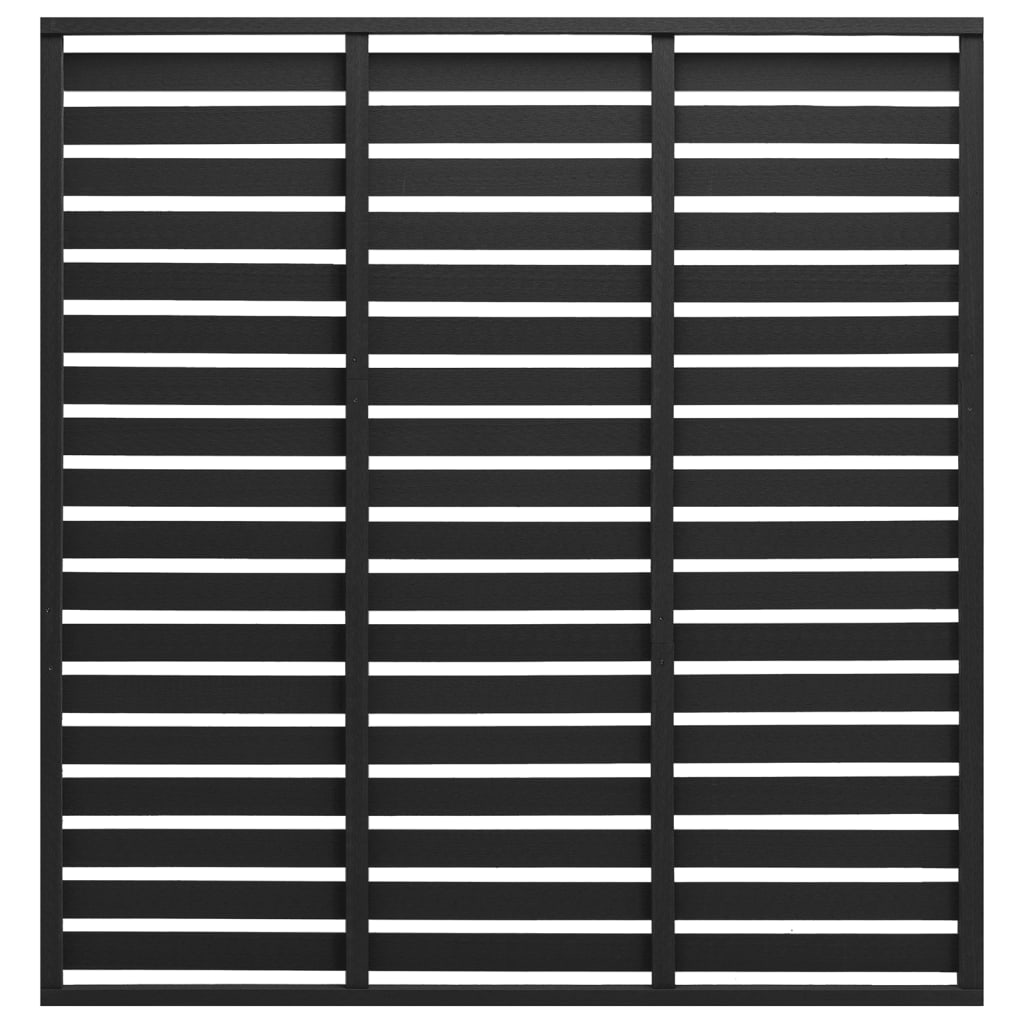 vidaXL Panneau de clôture WPC 180x180 cm Noir