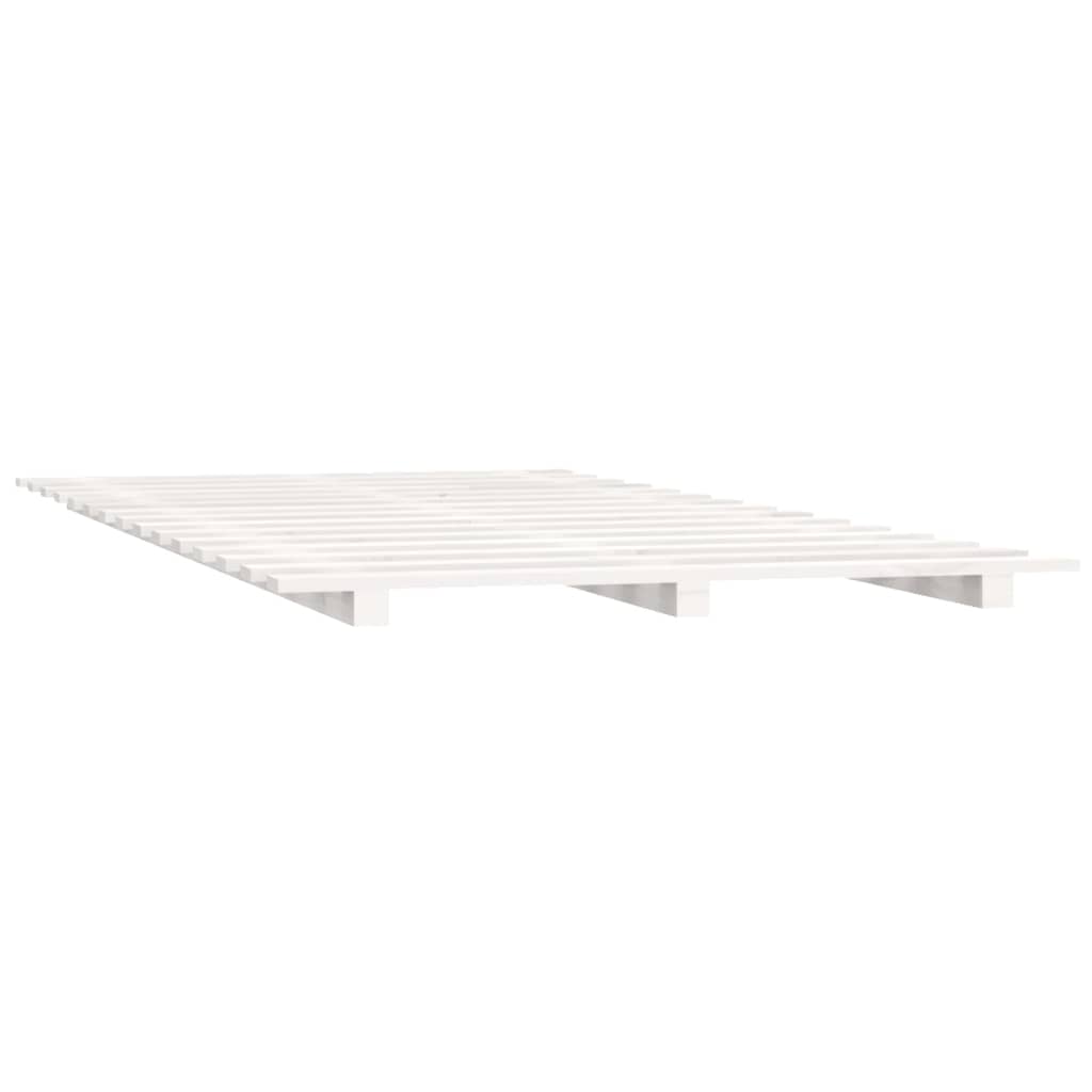vidaXL Cadre de lit Blanc 90x190 cm Bois de pin massif