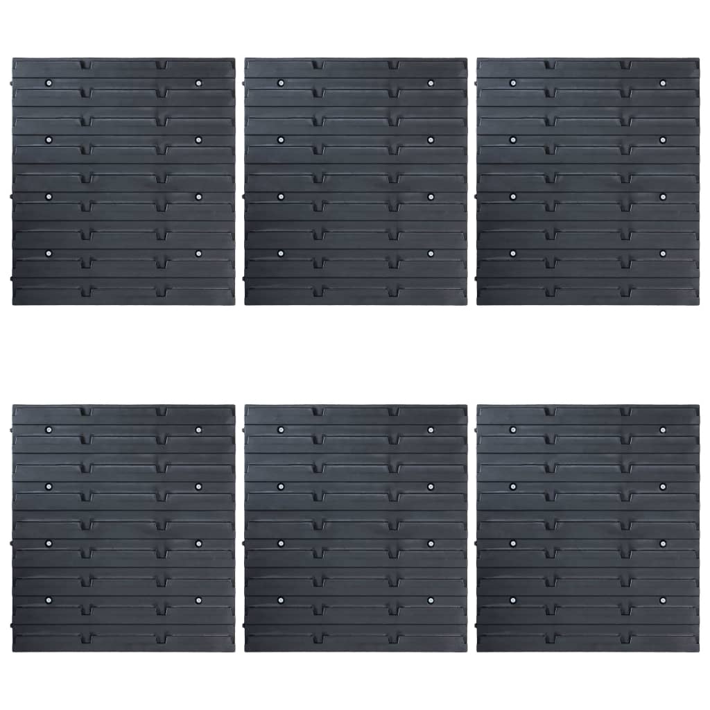 vidaXL Kit de bacs de stockage avec panneaux muraux 96 pcs Bleu