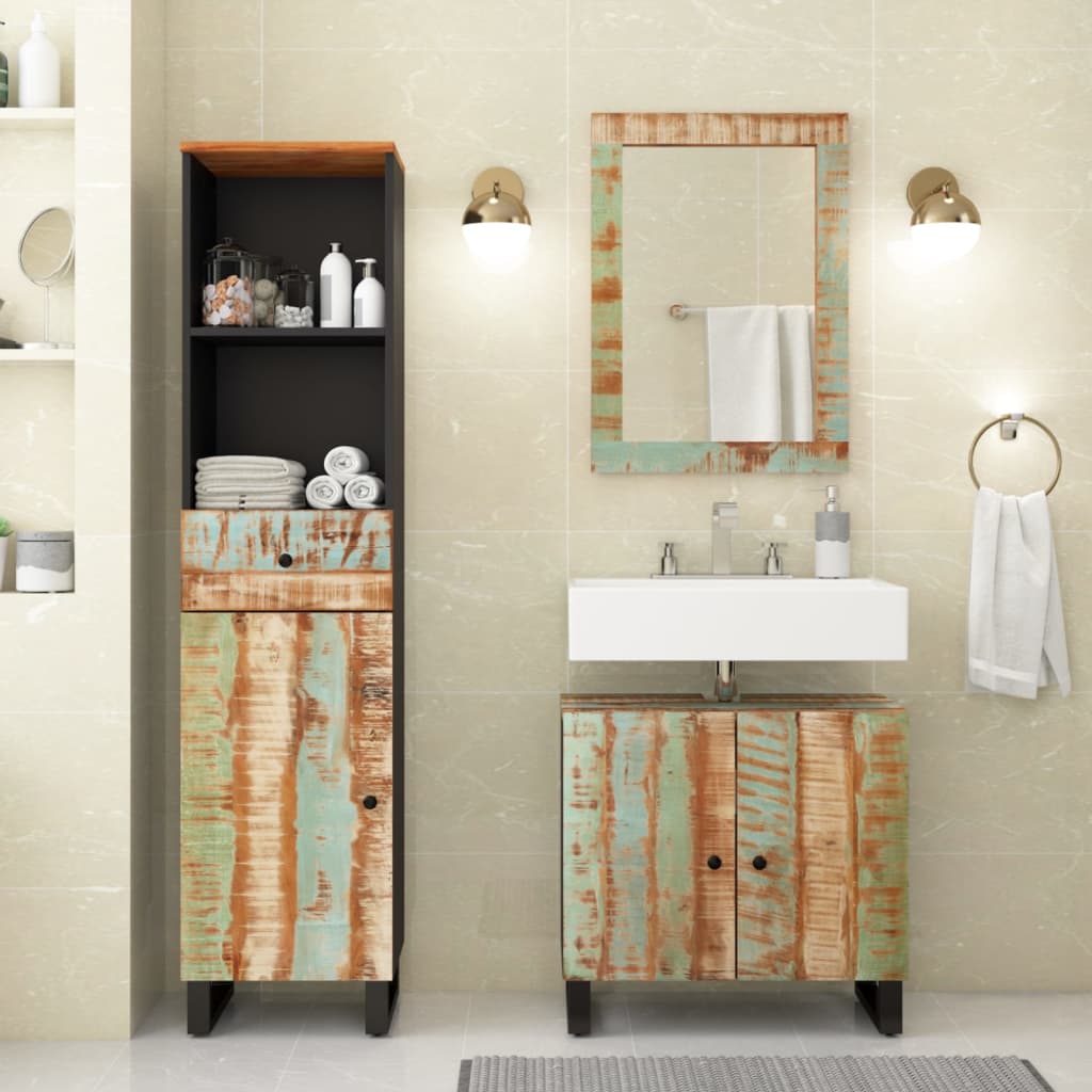 vidaXL Ensemble de meubles de salle de bain 3 pcs bois massif récupéré