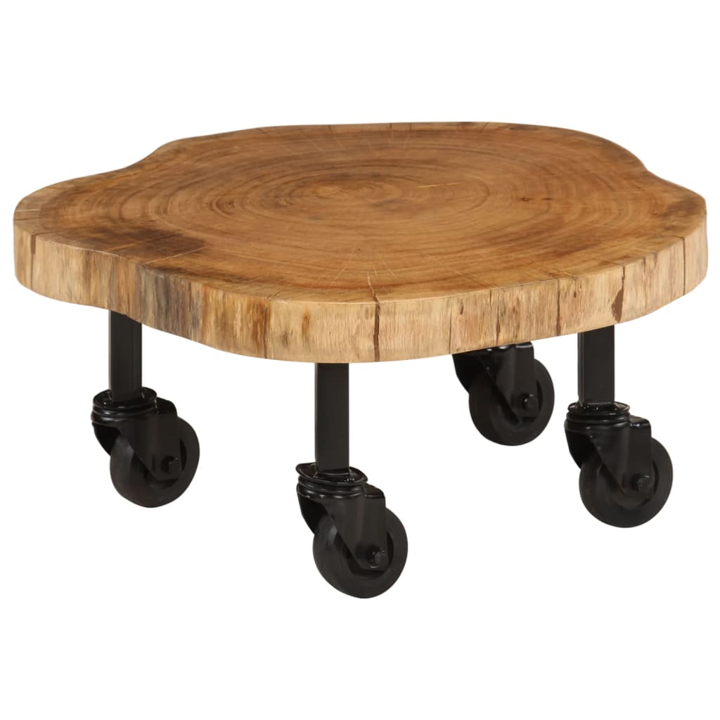 vidaXL Table basse bois d'acacia massif 60x55x25 cm