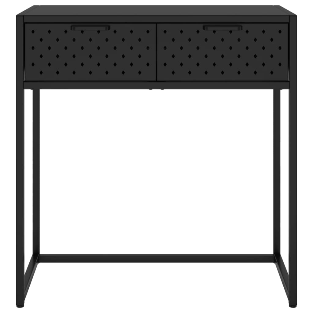vidaXL Table console Noir 72x35x75 cm Acier