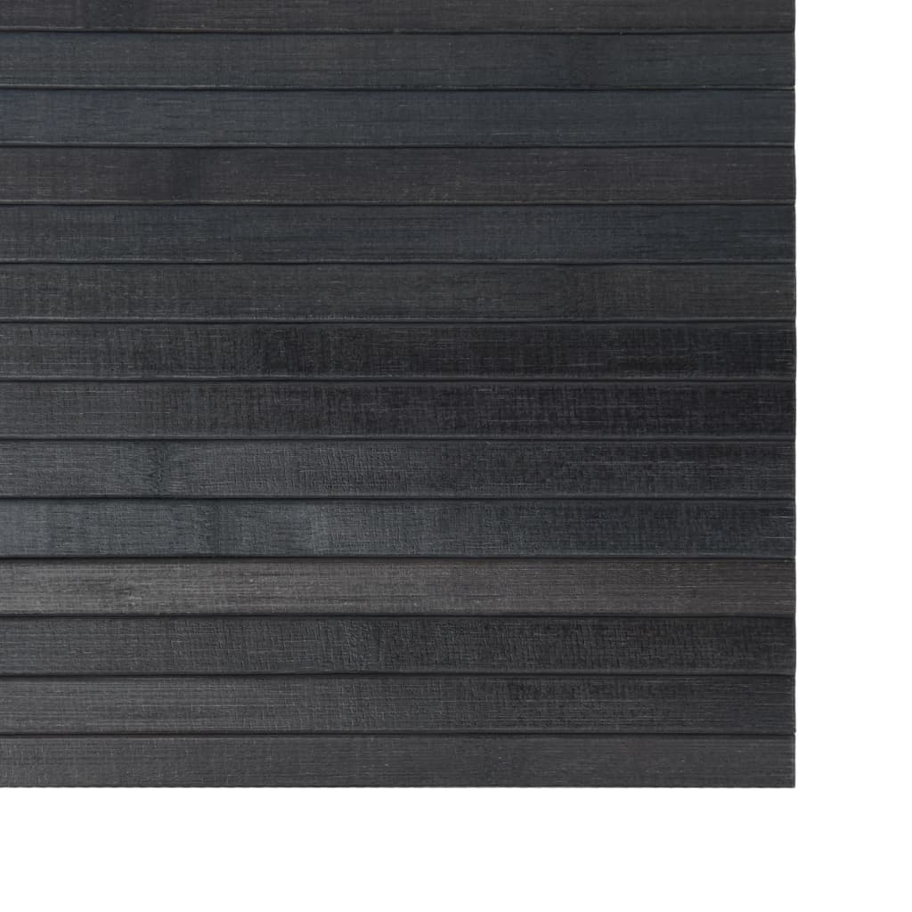 vidaXL Tapis rectangulaire gris 100x400 cm bambou