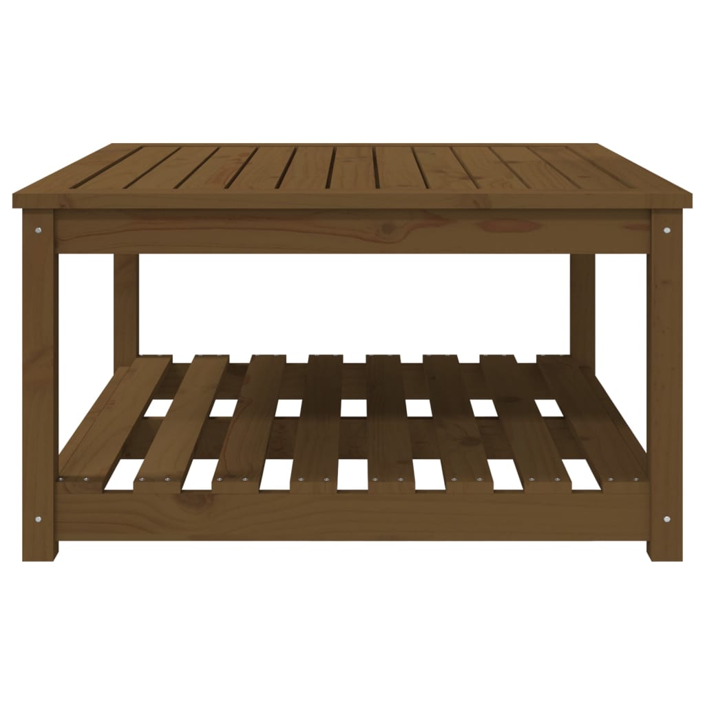 vidaXL Table de jardin marron miel 82,5x82,5x45 cm bois massif de pin