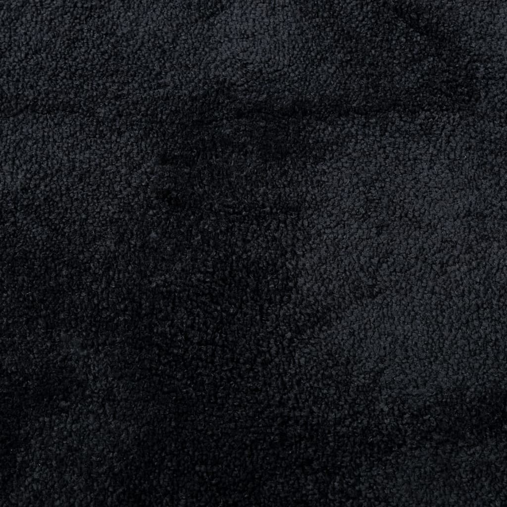 vidaXL Tapis OVIEDO à poils courts noir 160x160 cm