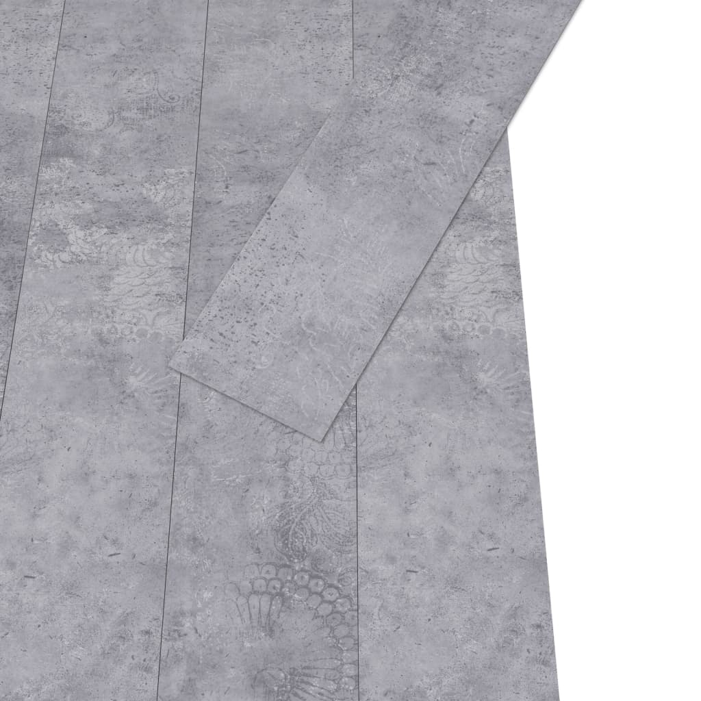 vidaXL Planche de plancher PVC autoadhésif 5,21 m² 2 mm Gris ciment