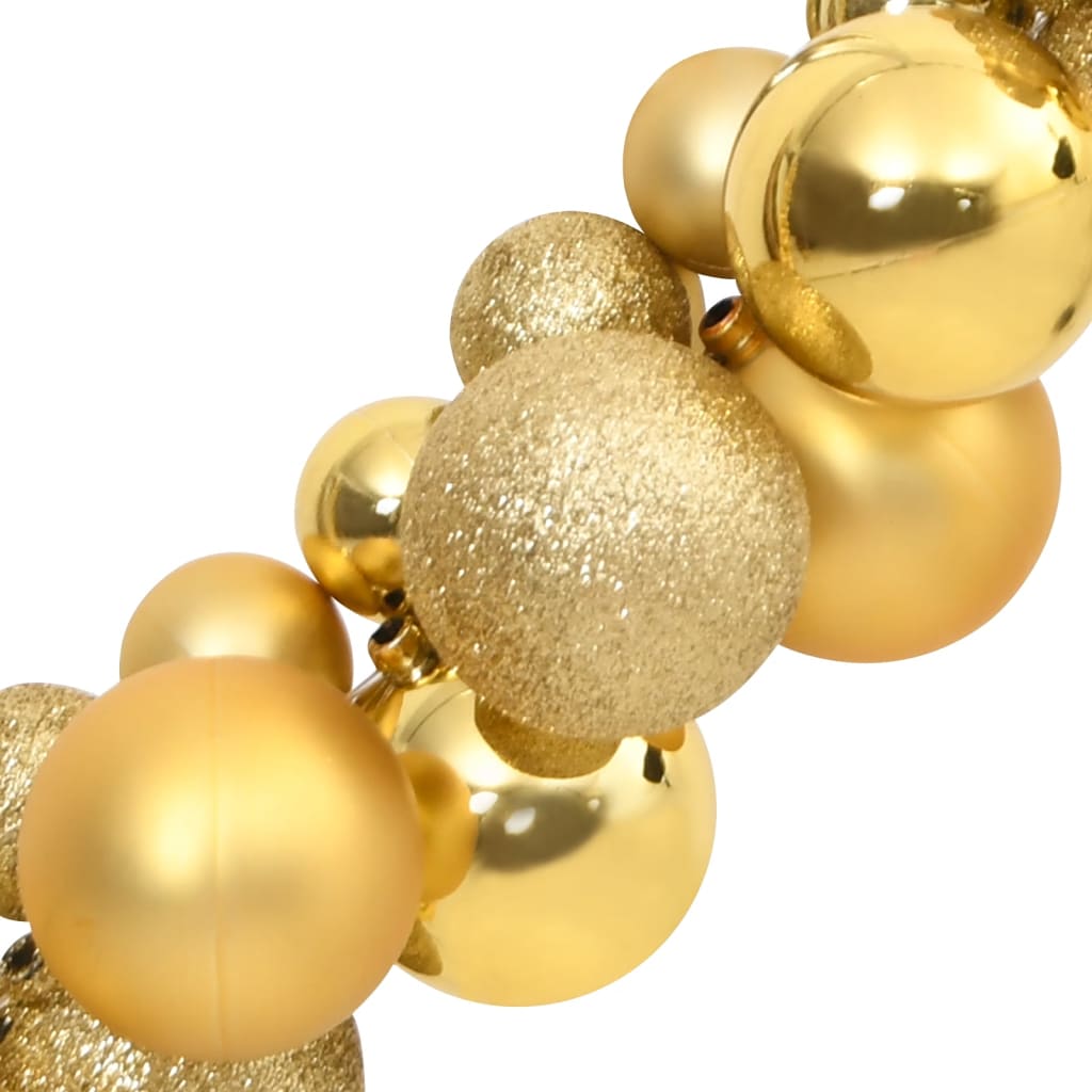 vidaXL Guirlande de Noël avec boules doré 175 cm polystyrène