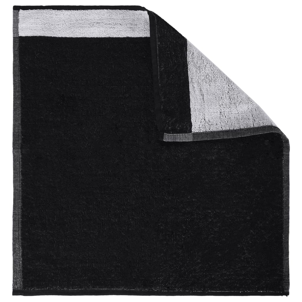 vidaXL Ensemble de serviettes 12 pcs noir coton