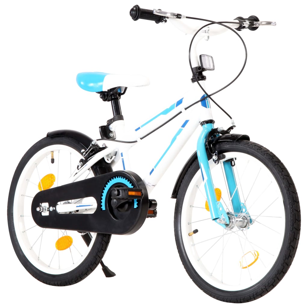 vidaXL Vélo pour enfants 18 pouces Bleu et blanc
