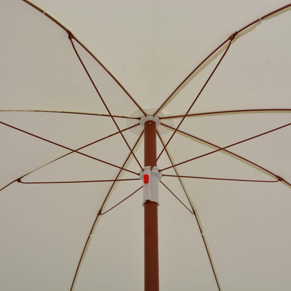 vidaXL Parasol avec mât en acier 240 cm Sable