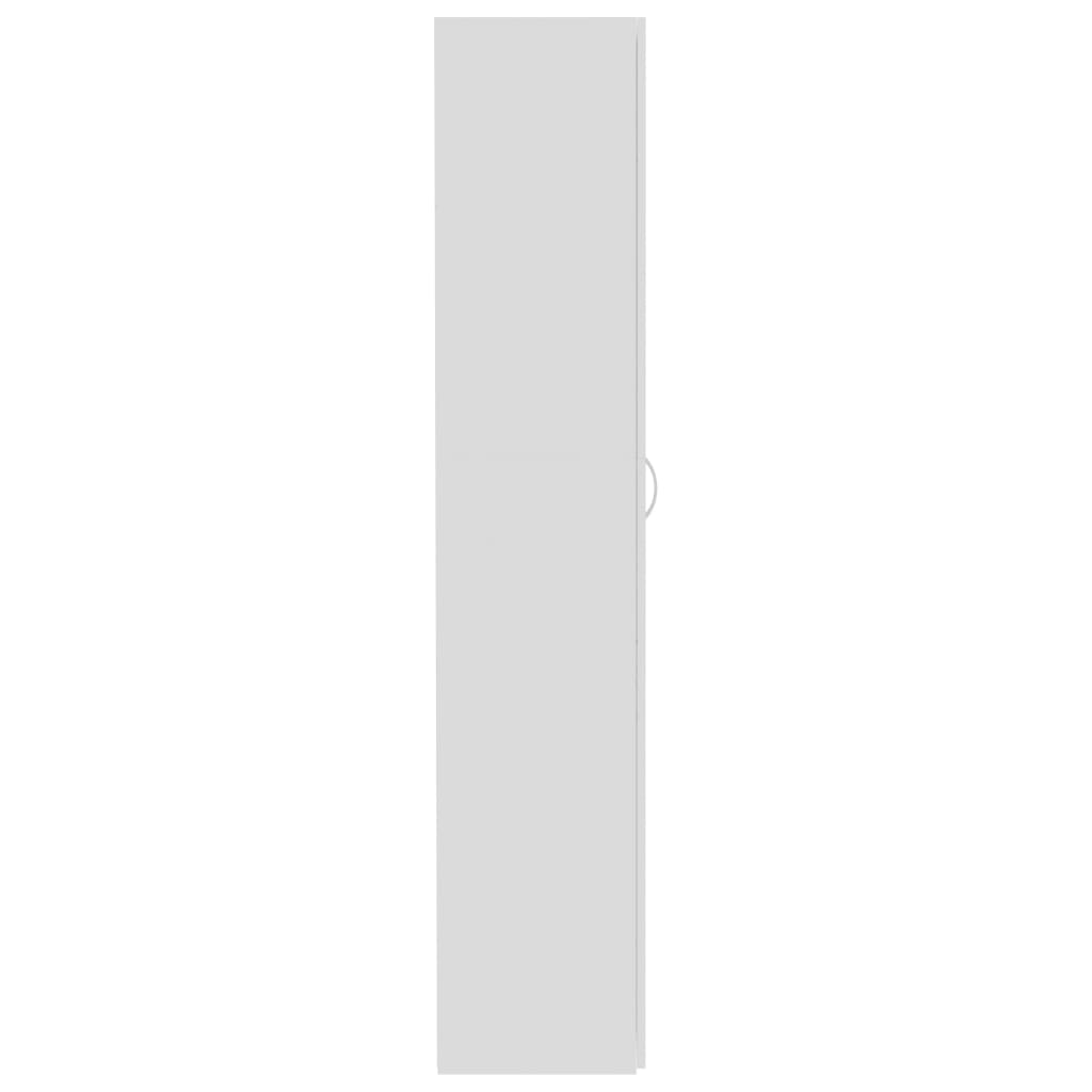 vidaXL Armoire de rangement Blanc 80 x 35,5 x 180 cm Aggloméré